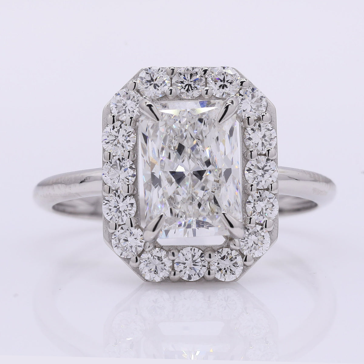 2.53 Carats Lab Grown Diamond 950 Platinum Ring