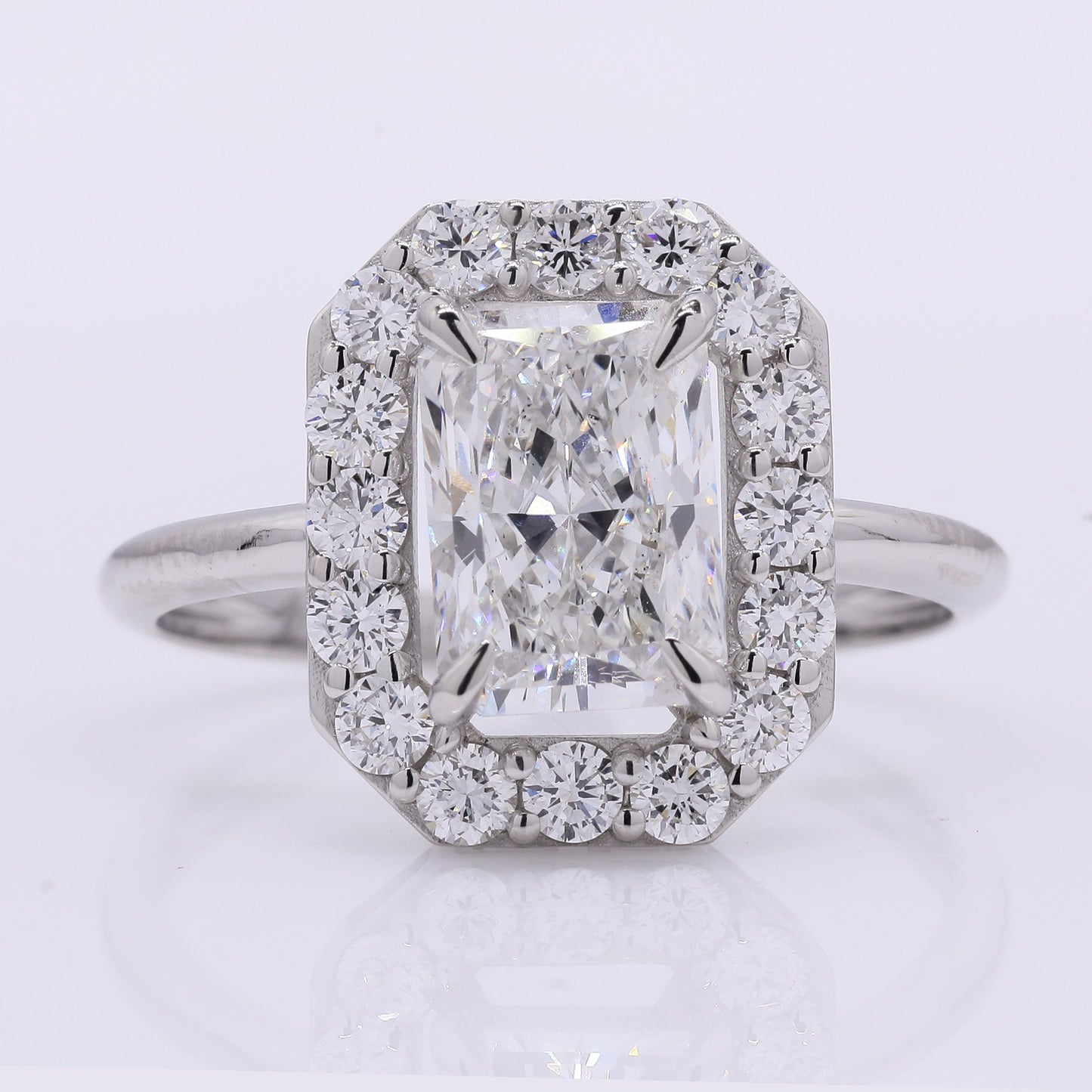 2.53 Carats Lab Grown Diamond 950 Platinum Ring