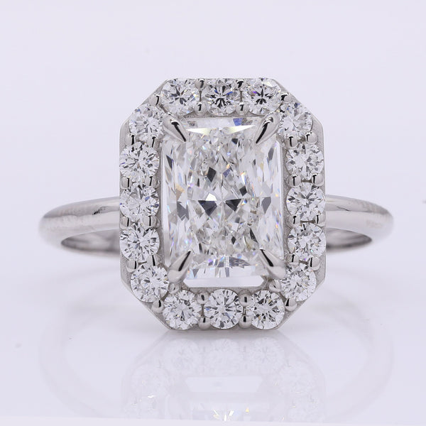 2.53 Carats Lab Grown Diamond 950 Platinum Ring