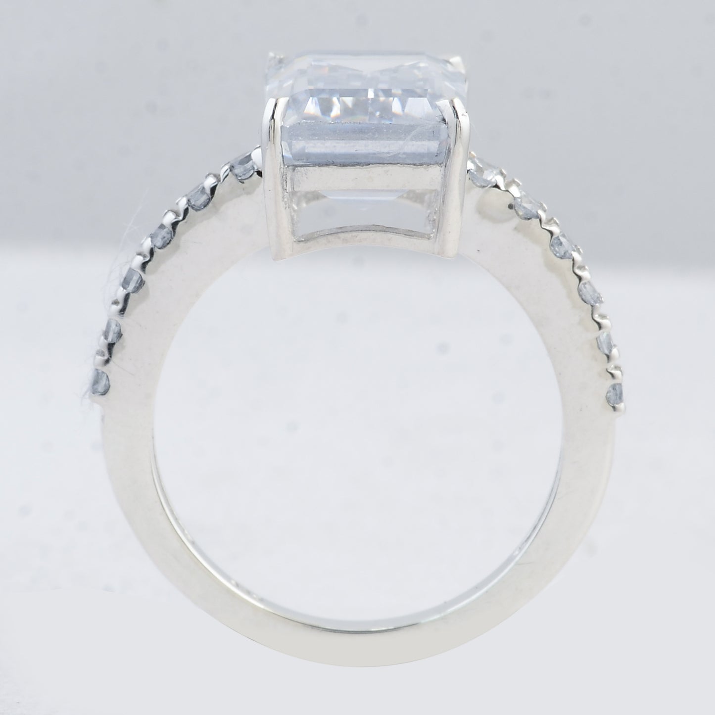 9.86 Ct Octagon White Cz 925 Sterling Silver Ring
