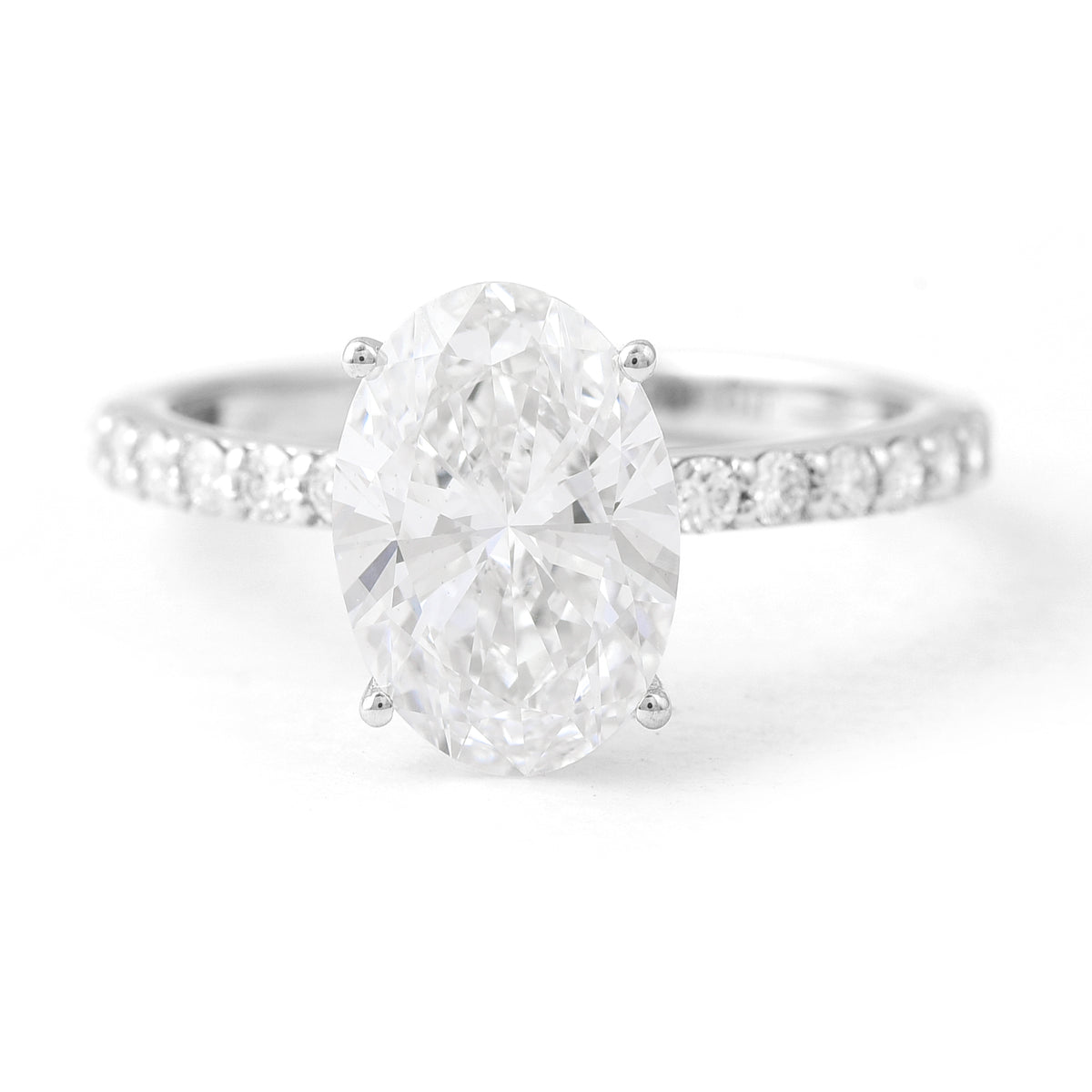 2.87 Carats Lab Grown Diamond 14K Gold Ring