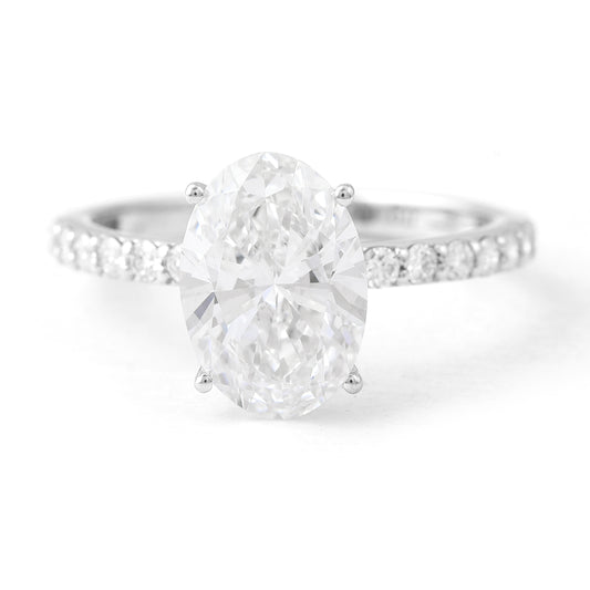 2.87 Carats Lab Grown Diamond 14K Gold Ring