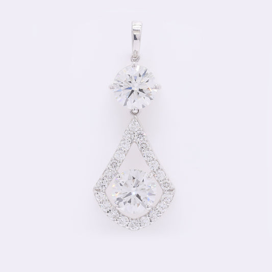 3.87 Carats Lab Grown Diamond 14K Gold Pendant