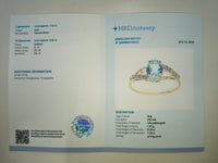 1.42 Ct Oval Natural Green Beryl 14K Gold Ring