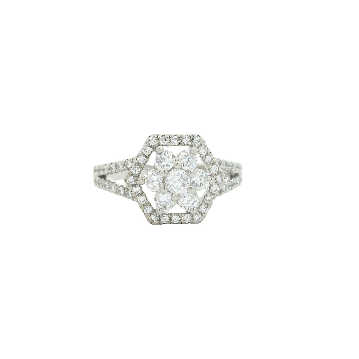 4.13 Ct Cubic Zirconia 925 Sterling Silver Ring
