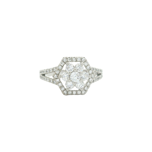 4.13 Ct Cubic Zirconia 925 Sterling Silver Ring