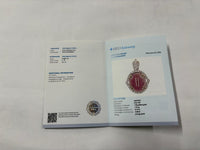 2.82 Ct Oval Cabochon Cut Natural Rubellite 14K Gold Pendant