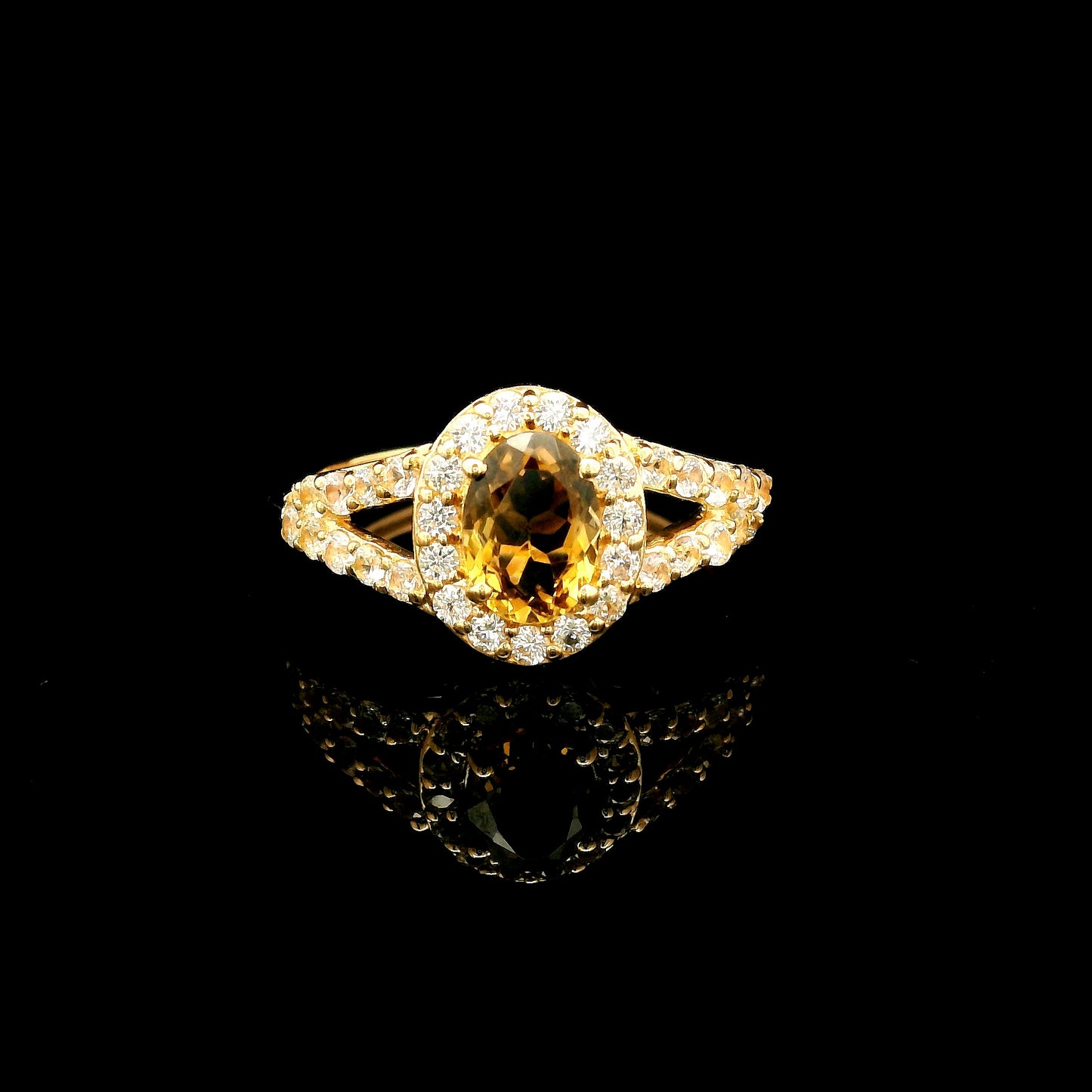 1.34 Ct Oval Tourmaline 14K Gold Ring