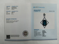 3.19 Ct Oval Mixed Cut Natural Sapphire 950 Platinum Pendant