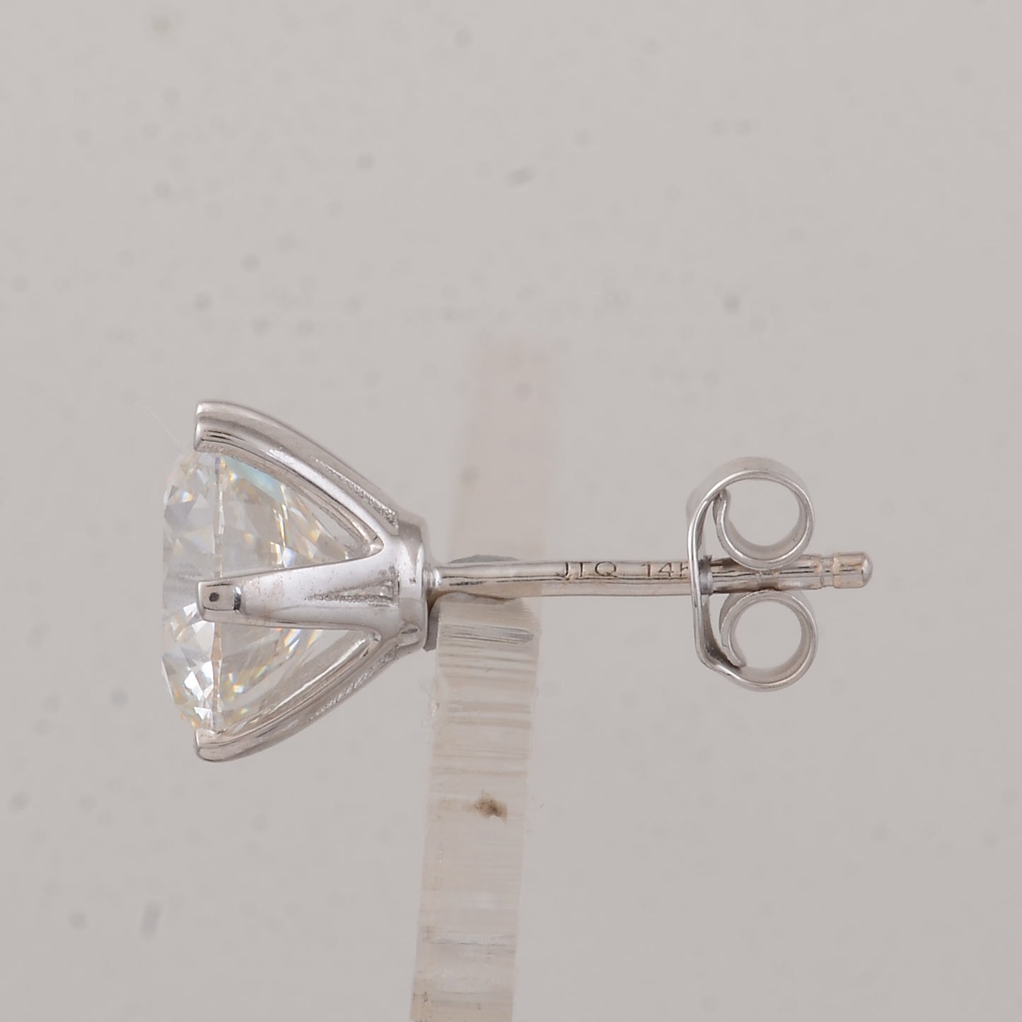 4.06 Carats Lab Grown Diamond 14K Gold Earrings