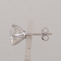 4.06 Carats Lab Grown Diamond 14K Gold Earrings