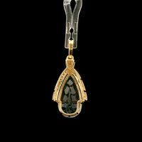 4.24 Ct Pear Mixed Cut Natural Aquamarine 14K Gold Pendant
