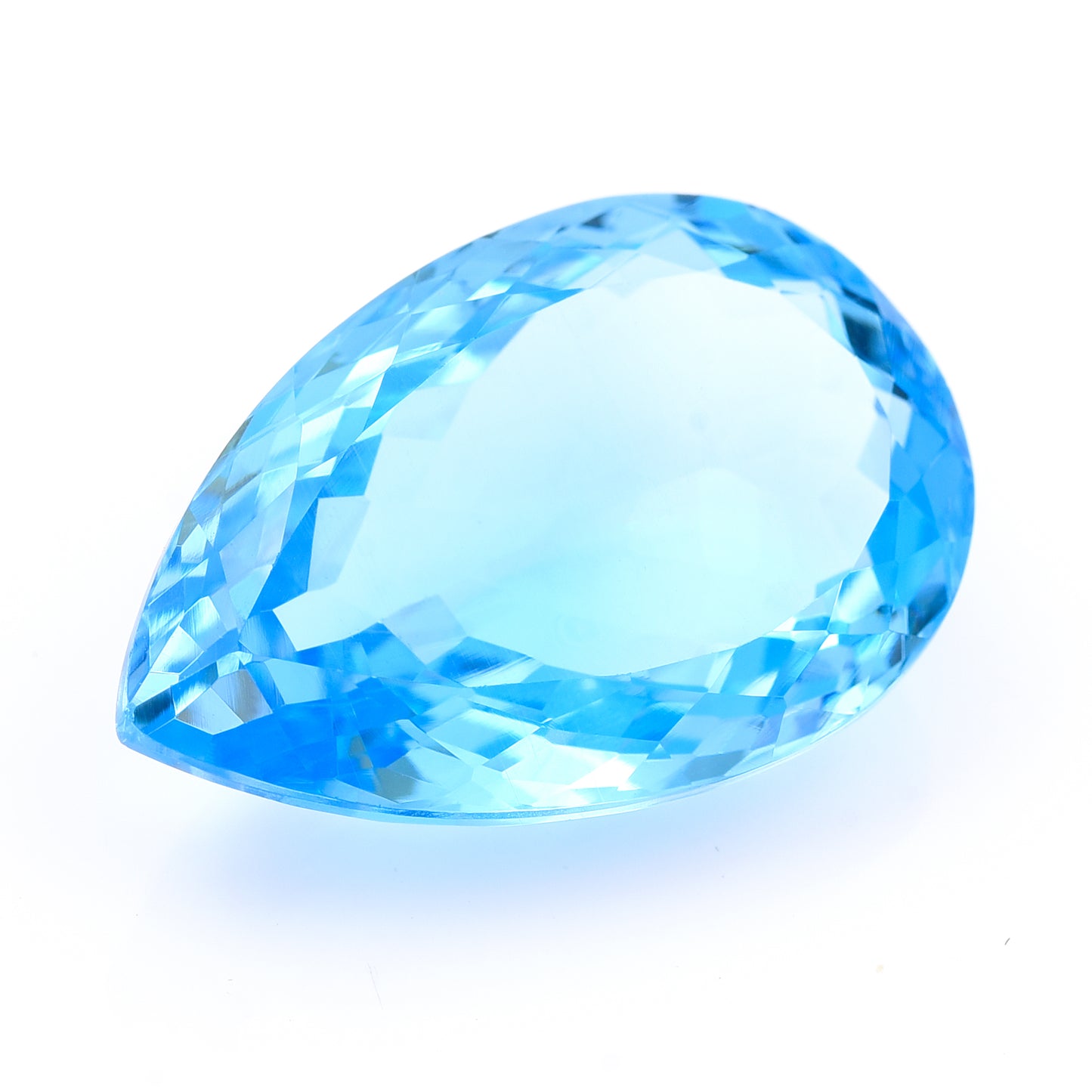 39.59 Natural Blue Topaz Pear Mixed Cut Gemstone