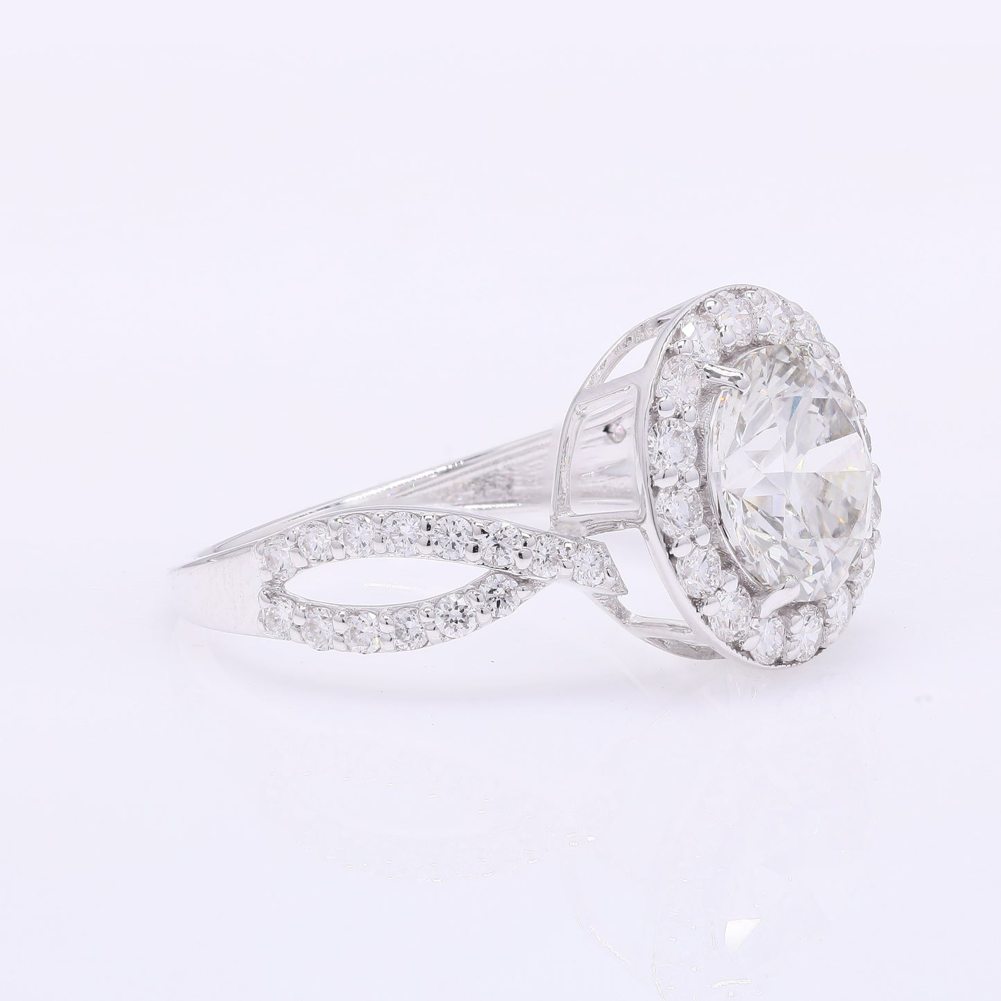 3.01 Carats Lab Grown Diamond 14K Gold Ring