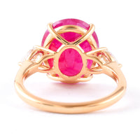8.14 Ct Oval Ruby 18K Gold Ring