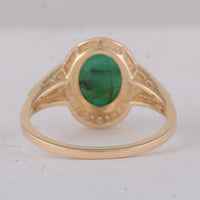 2.31 Ct Oval Emerald 9K Gold Ring