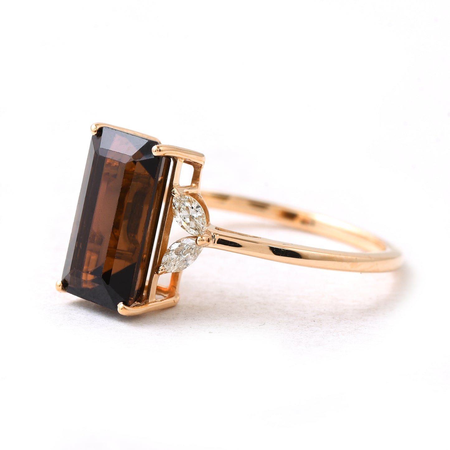 3.35 Ct Octagon Tourmaline 14K Gold Ring