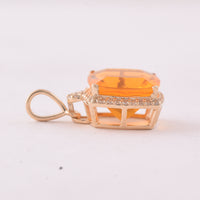 2.85 Ct Cushion Br.Opal 9K Gold Pendant
