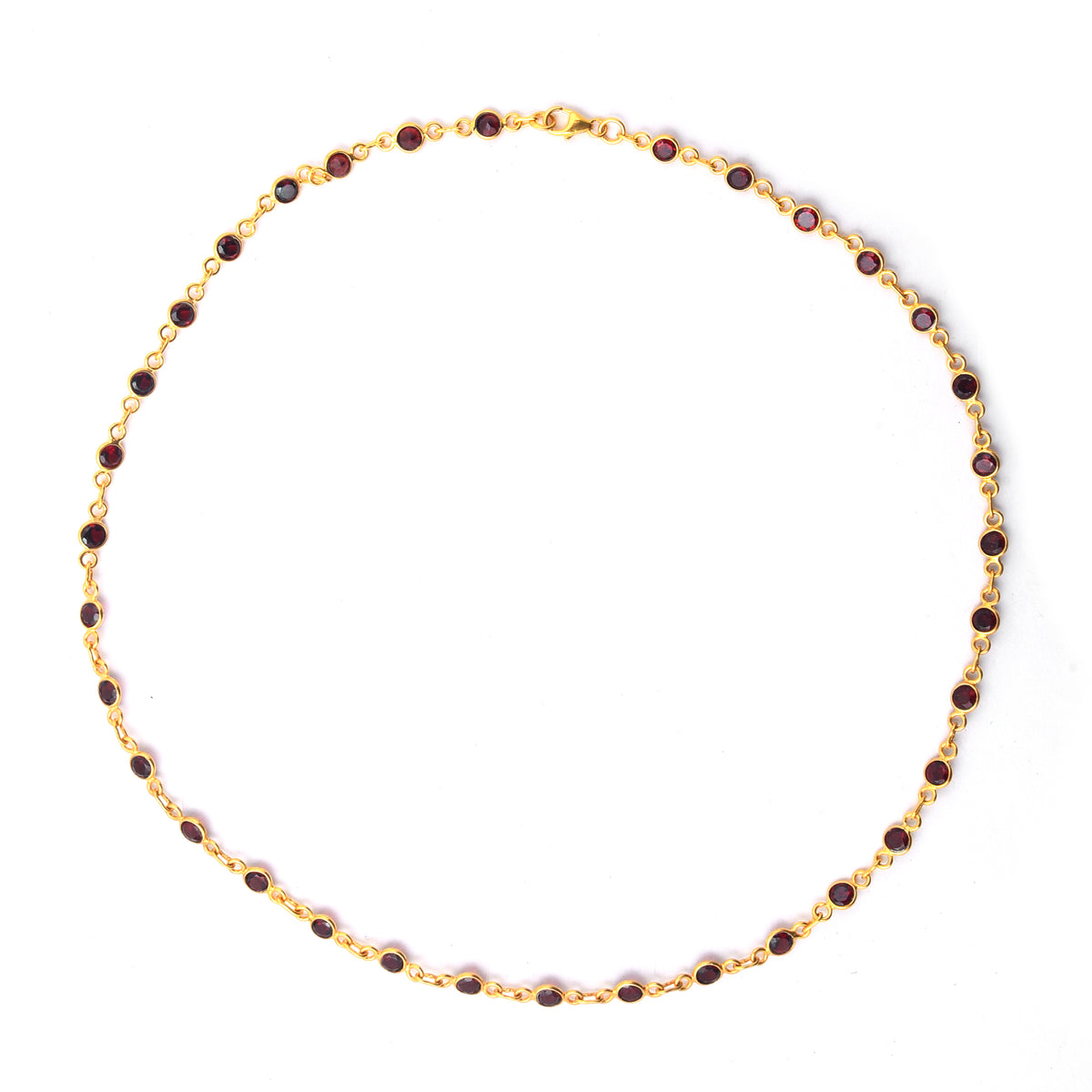 12.37 Ct Round Dyed Ruby 925 Sterling Silver Necklace