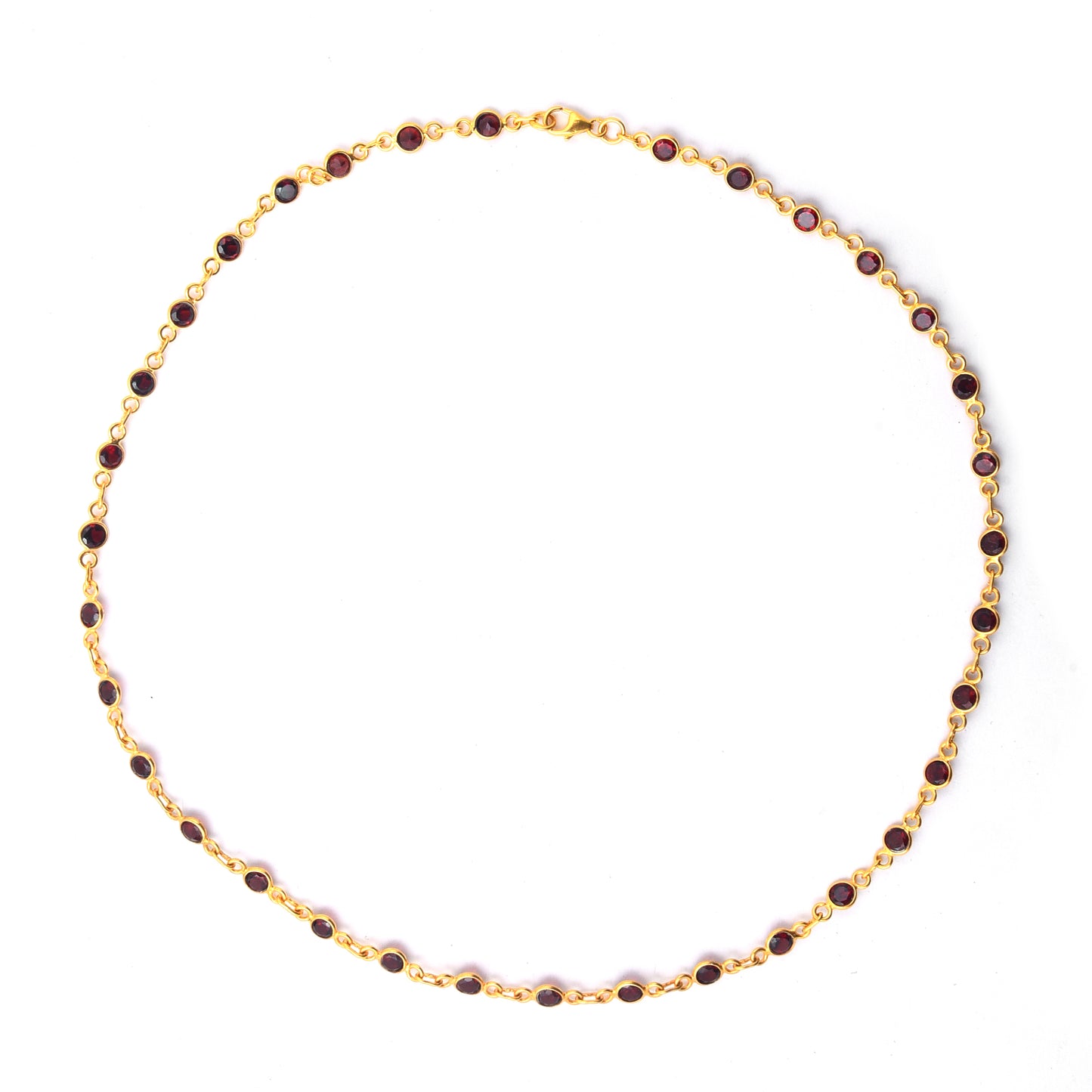 12.37 Ct Round Dyed Ruby 925 Sterling Silver Necklace