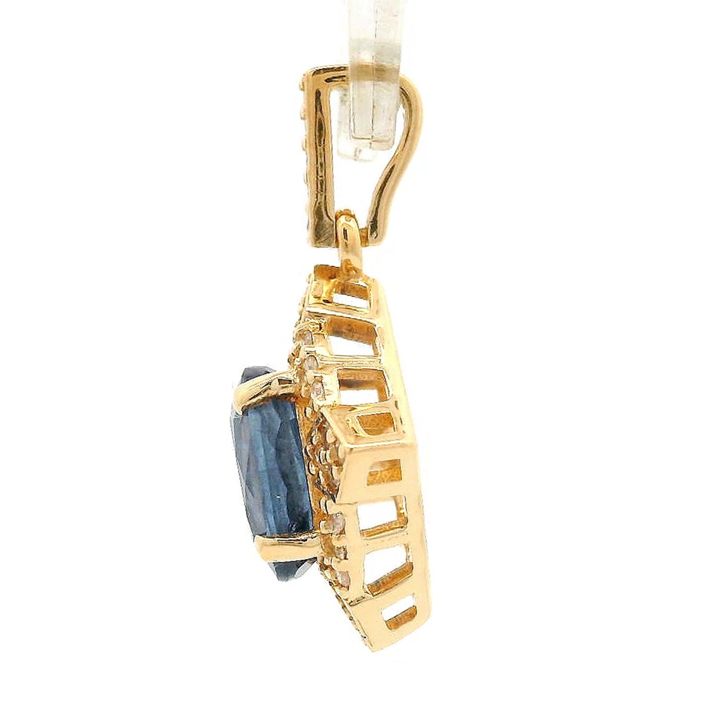 1.33 Ct Oval Sapphire 14K Gold Pendant