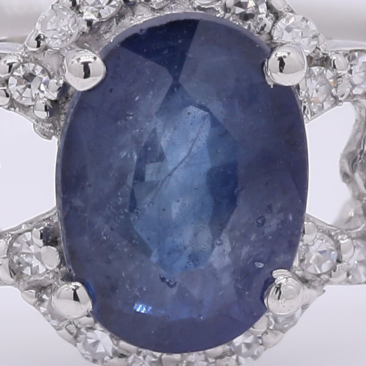 1.41 Ct Oval Mixed Cut Natural Sapphire 950 Platinum Ring
