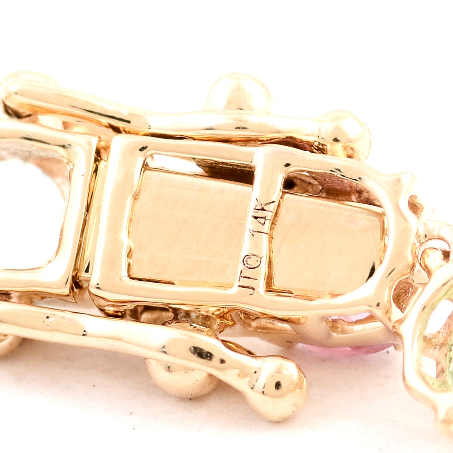 4.21 Ct Round Tourmaline 14K Gold Bracelet