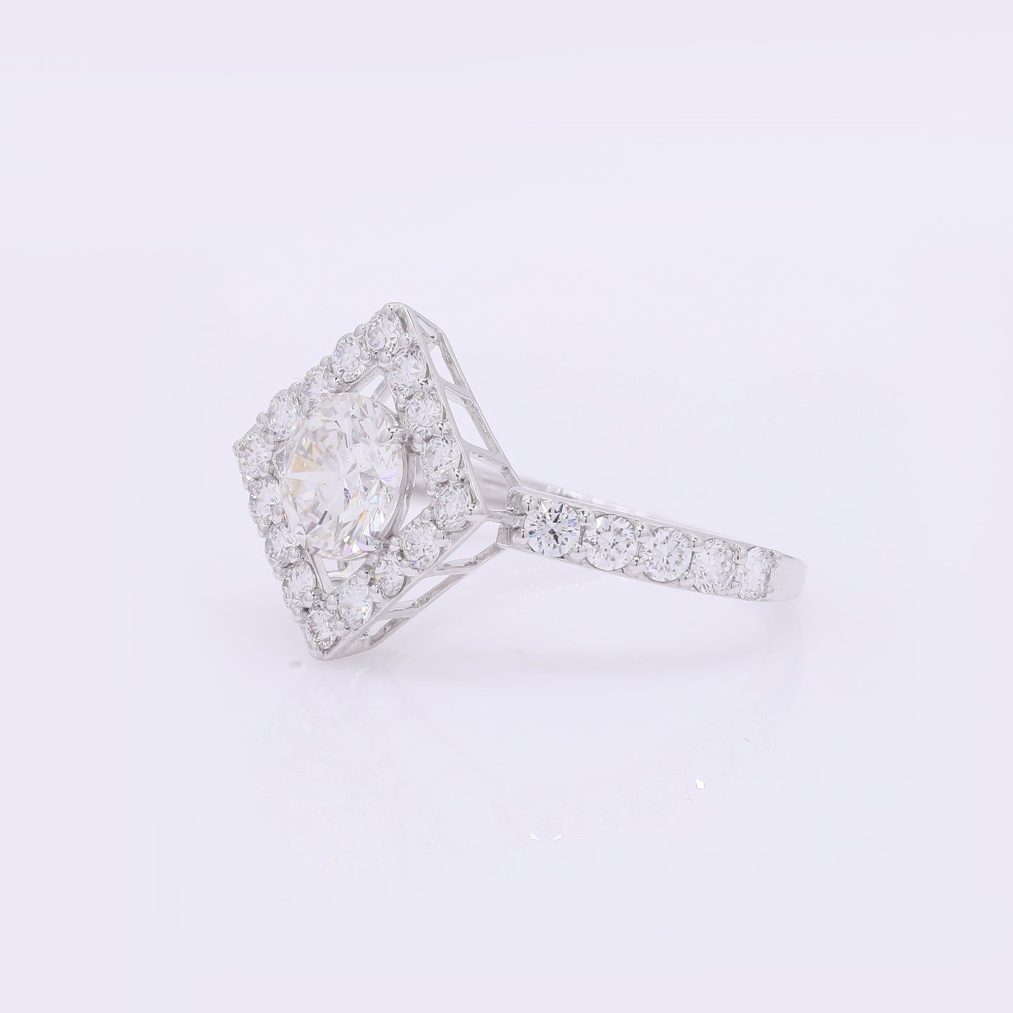 1.96 Carats Lab Grown Diamond 14K Gold Ring