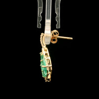 2.18 Ct Marquise Emerald 14K Gold Earrings