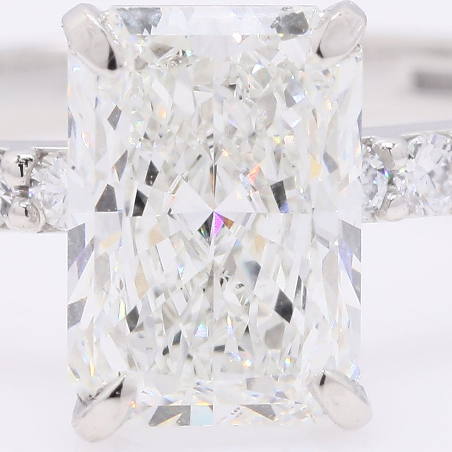 2.06 Ct Cut Cornere Rectangular Modifie Brilliant Lab Grown Diamond 950 Platinum Ring