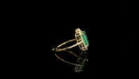 2.37 Ct Octagon Natural Emerald 14K Gold Ring