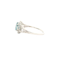 1.56 Carats Blue Lab Grown Diamond 14K Gold Ring