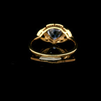 1.92 Ct Pear Mixed Cut Natural Sapphire 14K Gold Ring