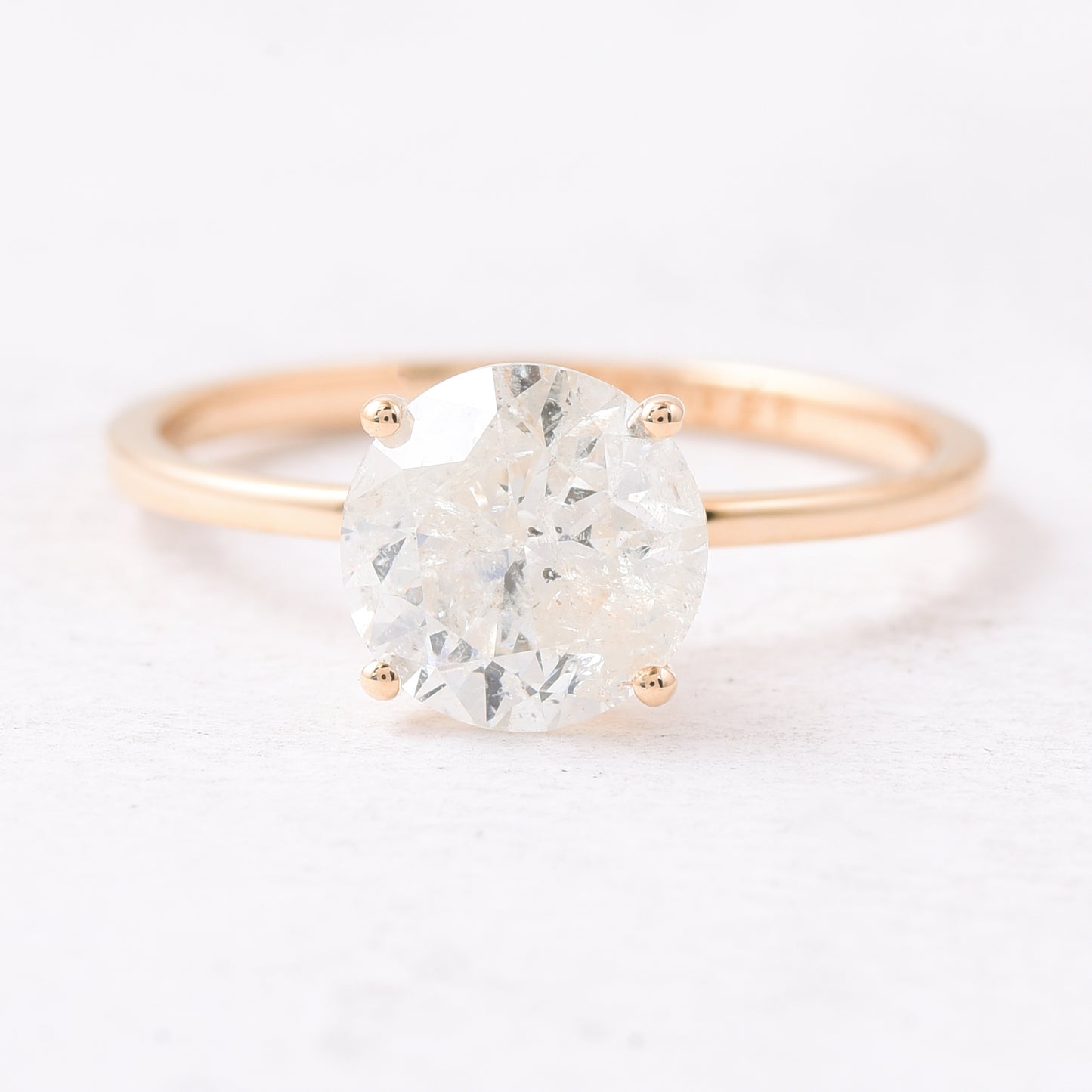 2.02 Ct Round Diamond 14K Gold Ring