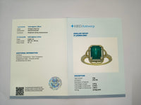 3.13 Ct Octagon Natural Emerald 14K Gold Ring
