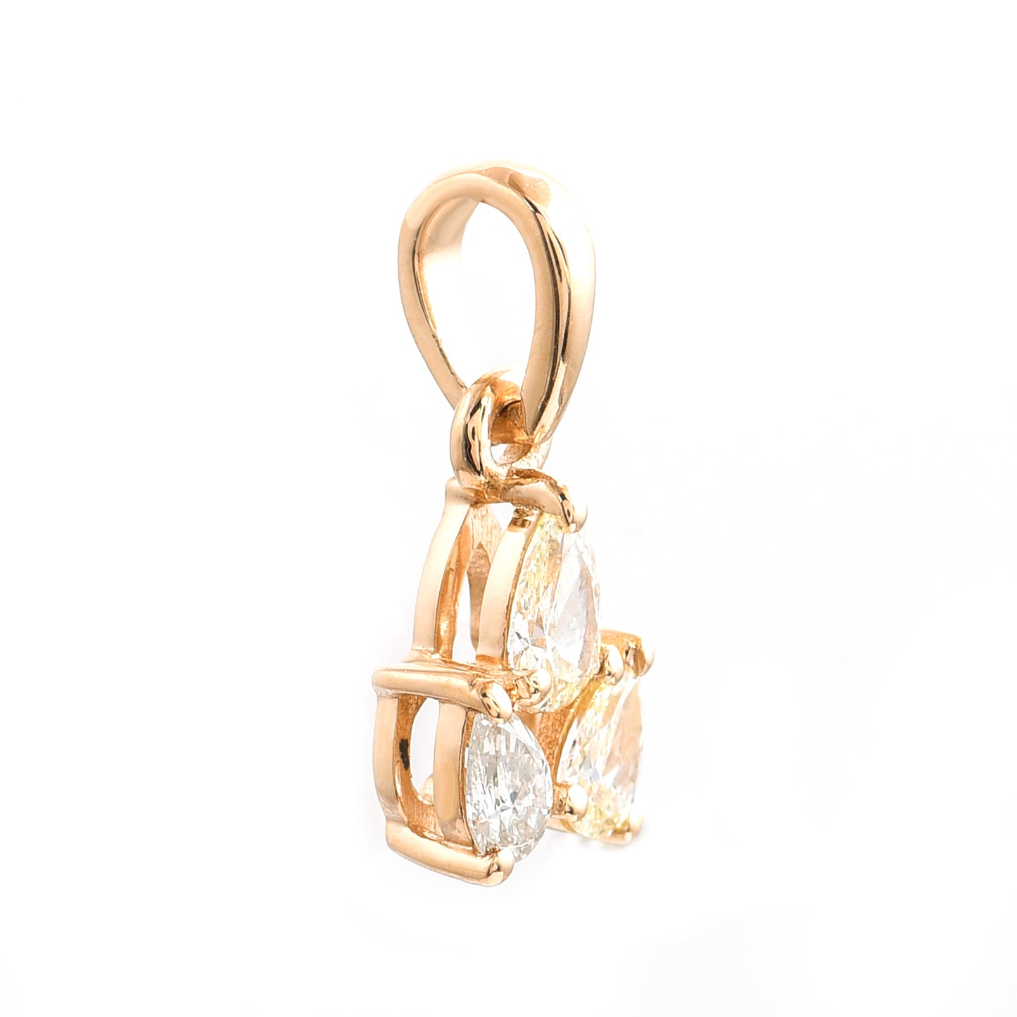 0.52 Ct Pear Diamond 14K Gold Pendant