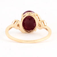 2.86 Ct Oval Ruby 14K Gold Ring
