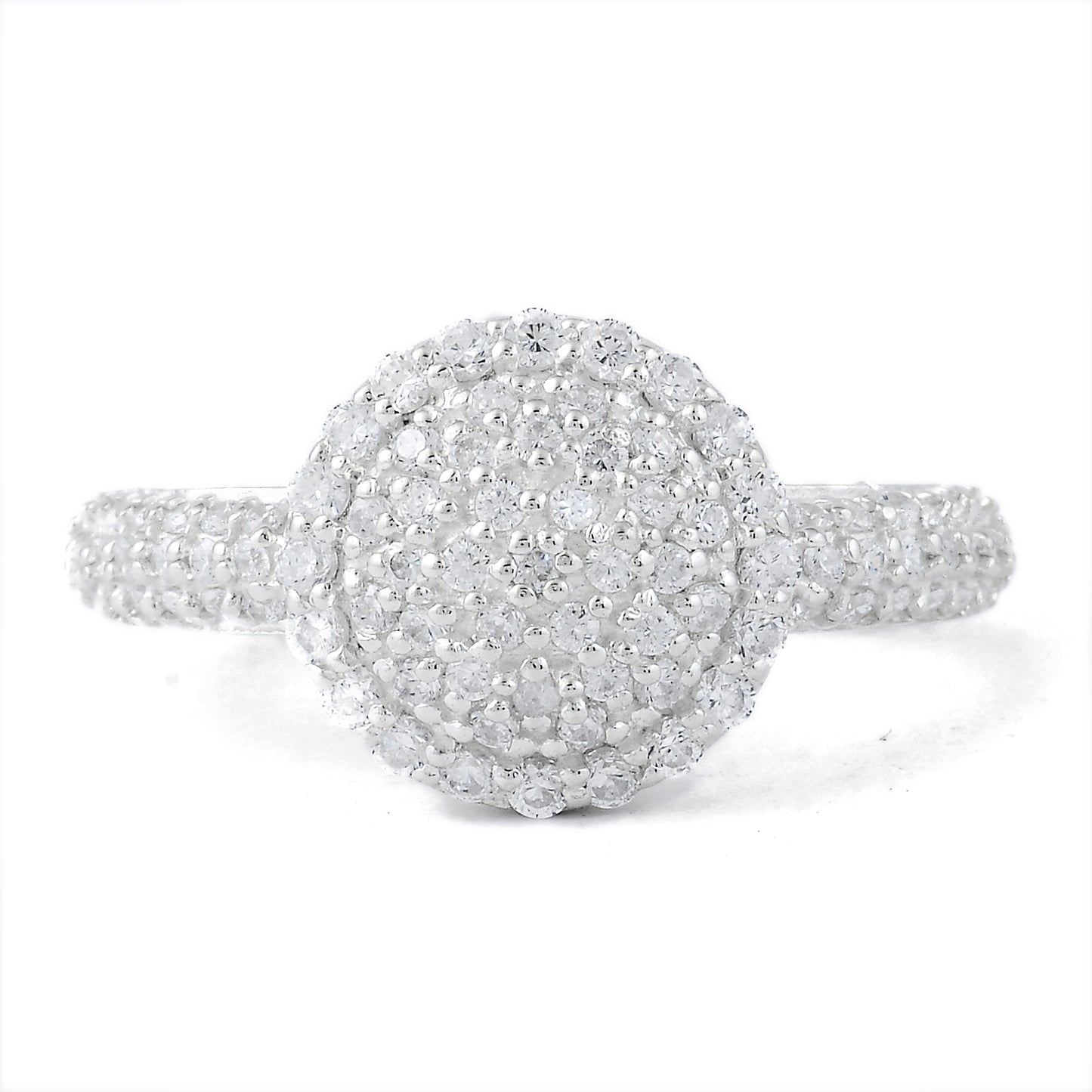 1.14 Ct Round Cubic Zirconia 925 Sterling Silver Ring