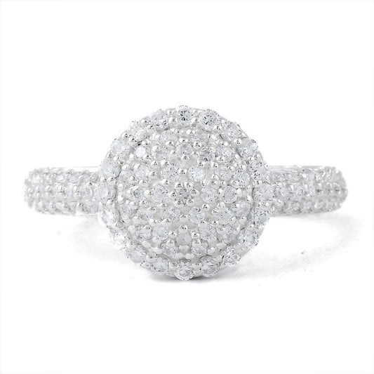 1.14 Ct Round Cubic Zirconia 925 Sterling Silver Ring