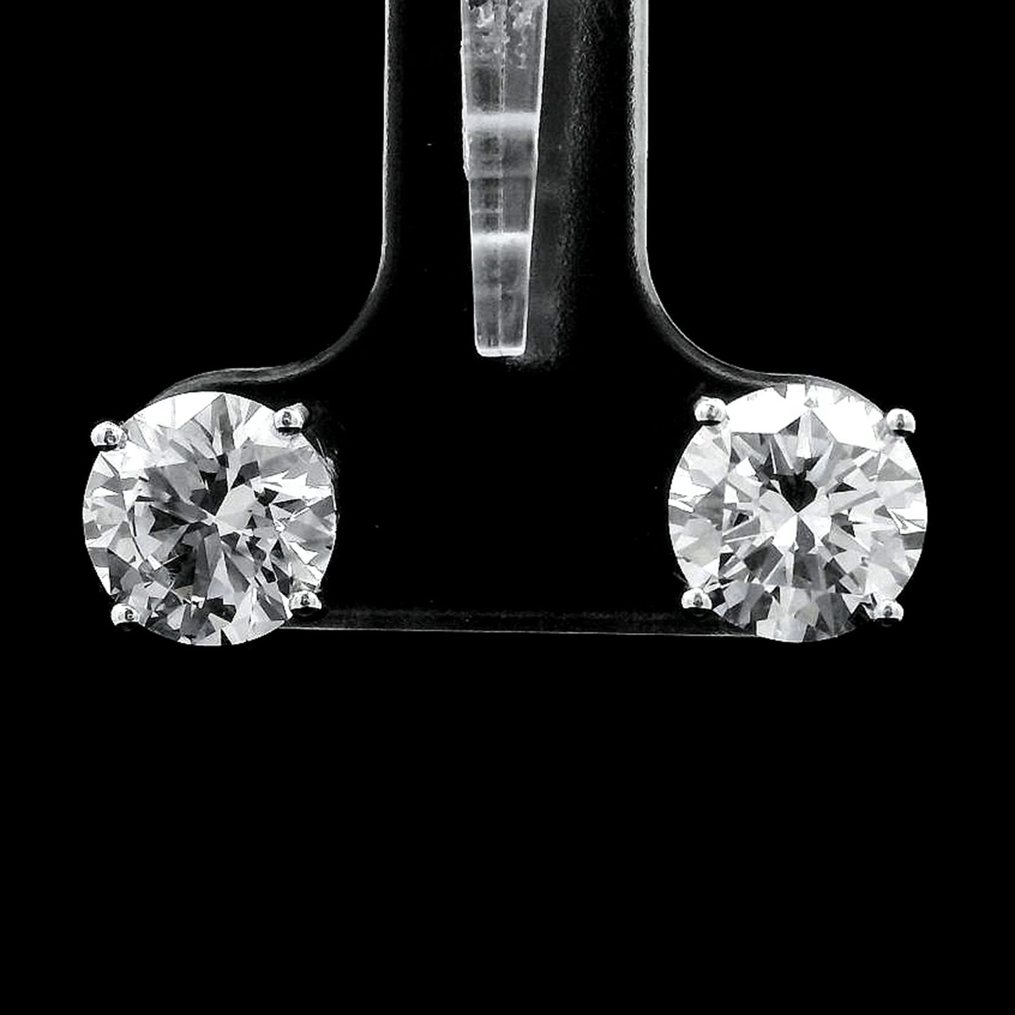 3.01 Carats Lab Grown Diamond 14K Gold Earrings