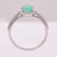 1.39 Ct Pear Mixed Cut Natural Emerald 950 Platinum Ring