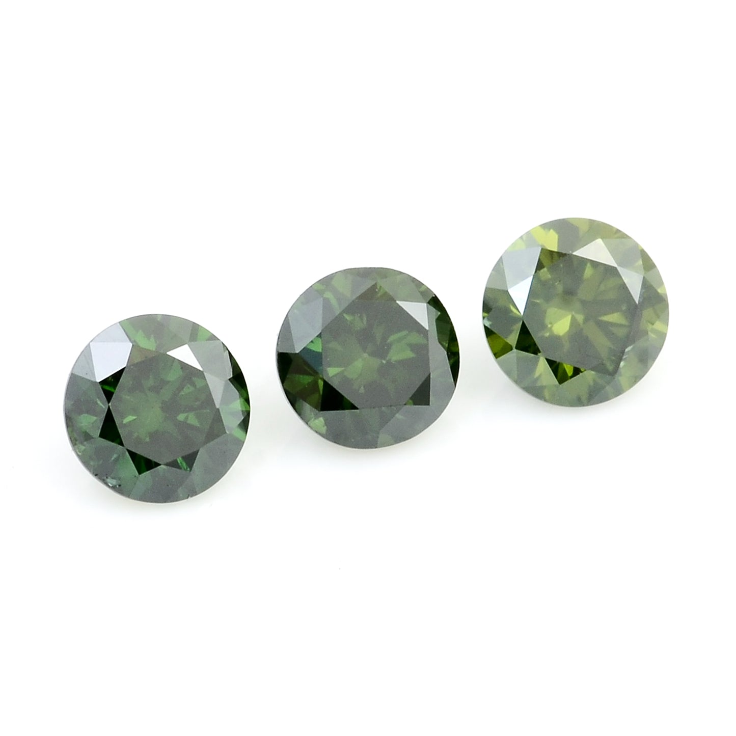0.53 Green Diamond Round Loose Gemstone