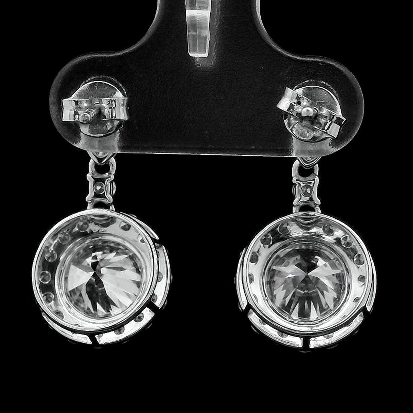 4.14 Ct Round Lab Grown Diamond 14K Gold Earrings