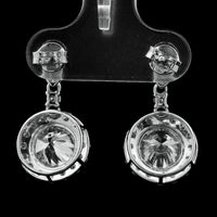 4.14 Ct Round Lab Grown Diamond 14K Gold Earrings