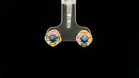 2.24 Ct Round Sapphire 14K Gold Earrings