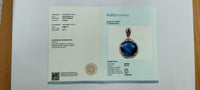 4.75 Ct Round Mixed Cut Natural Sapphire 14K Gold Pendant