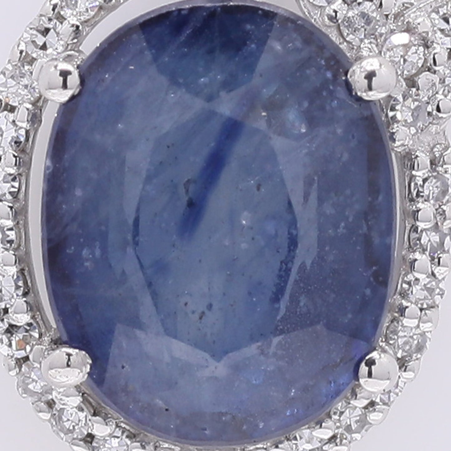 2.79 Ct Oval Mixed Cut Natural Sapphire 950 Platinum Pendant