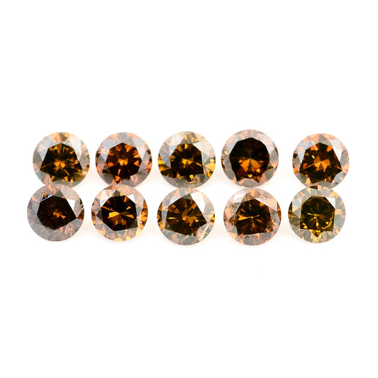 0.80 Red Diamond Round Loose Gemstone
