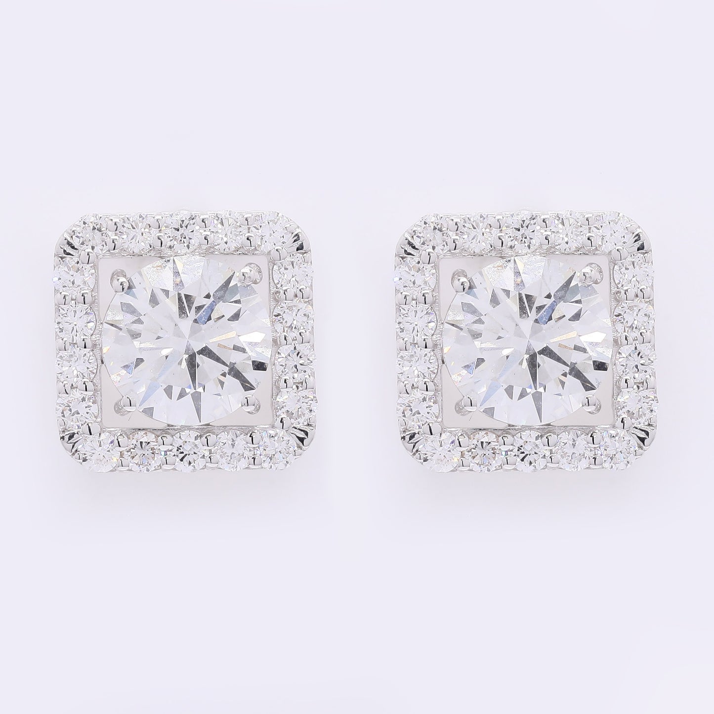 4.07 Carats Lab Grown Diamond 14K Gold Earrings