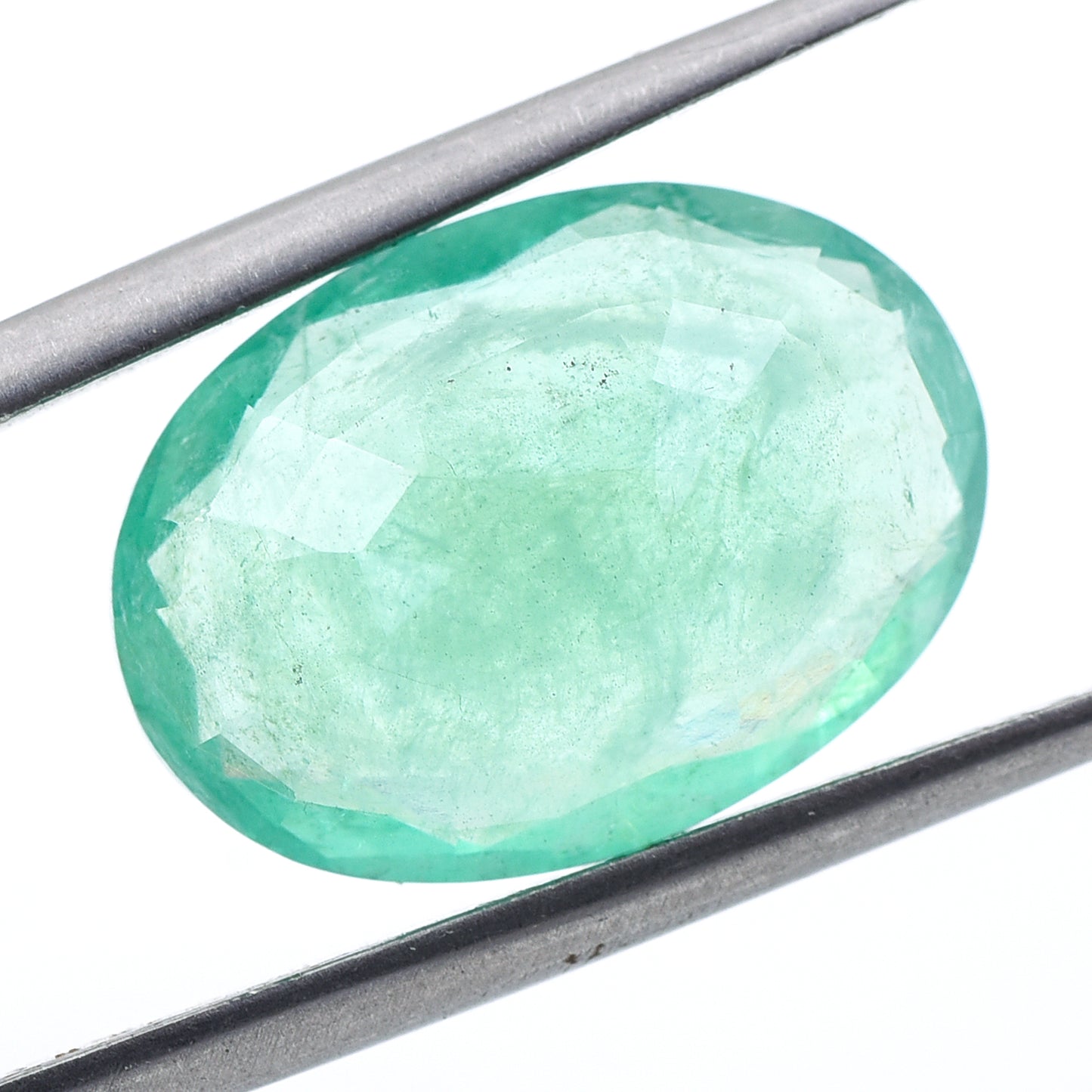 7.94 Natural Beryl Emerald Oval Mixed Cut Gemstone